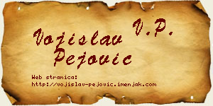 Vojislav Pejović vizit kartica